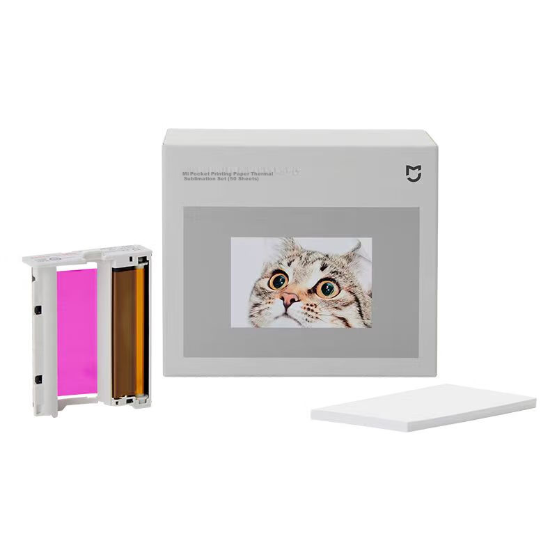 Бумага для фотопечати MI Mijia Pocket Photo Printing Paper, набор для термосублимационной печати (50 листов), совместима с фотопринтером Mijia Pocket Photo Printer Pro