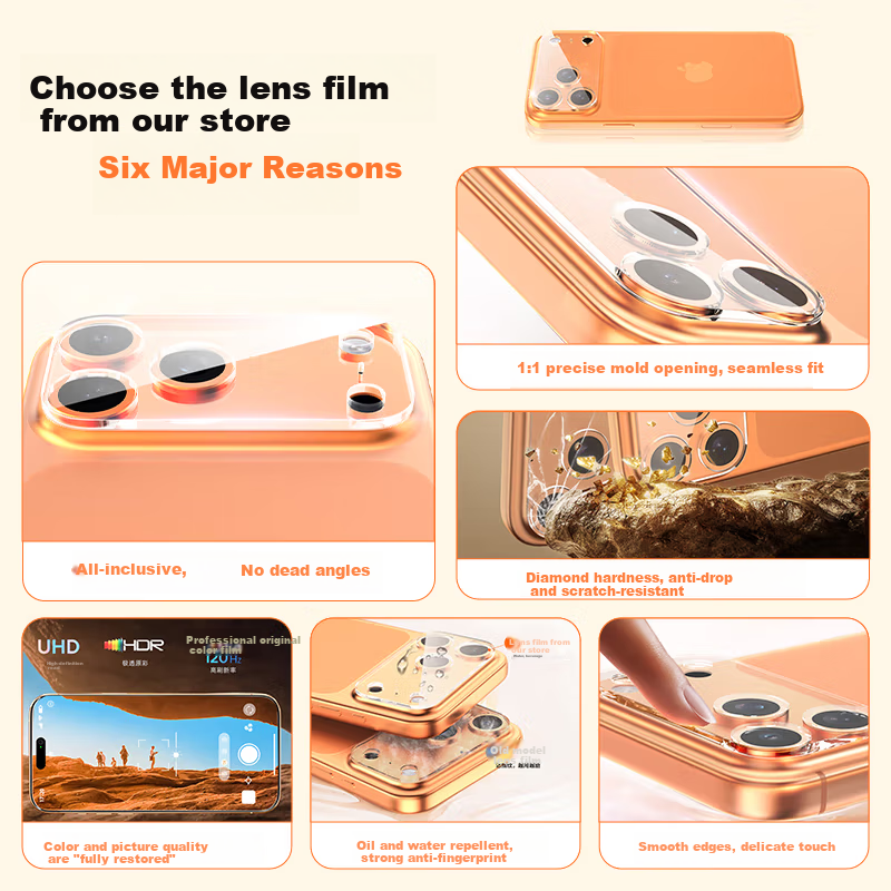 LLUNC [2-Pack] IPhone 17 Pro Camera Lens Protector, Apple 17 Pro Camera Tempered Glass Film, Non-Destructive Ultra-Clear Anti-Drop All-In Full Coverage Lens Protection Film