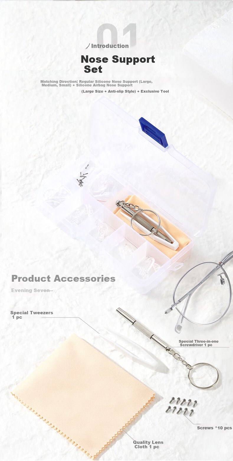 Yanjingbang Titanium Metal Anti-Pressure Mark And Non-Slip Nose Pads, Bridge And Eyeglass Frame Accessories 18