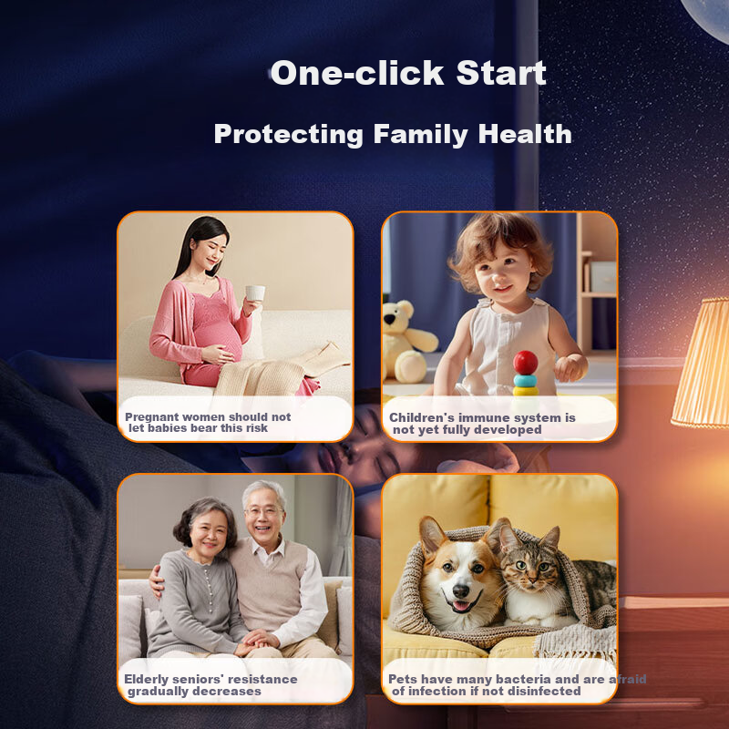 AOC UV Sterilization Lamp, 60W, for Home Use, Ozone Odor Elimination, Sterilization Light, Disinfection Lamp, Portable, for Kindergarten Mite Removal, Remote Control