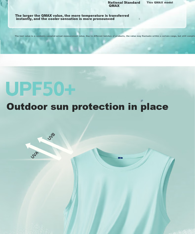 GENIOLAMODE Men's Tank Top, Summer Ice Silk Cool-Feeling, Breathable Sports Quick-Dry Vest, Sleeveless T-Shirt for Men, Sweat Vest, White, M 8
