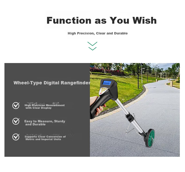 GREENER Measuring Wheel, Roller Ruler, Distance Measuring Wheel, Electronic Digital Display Large Wheel 50cm 2
