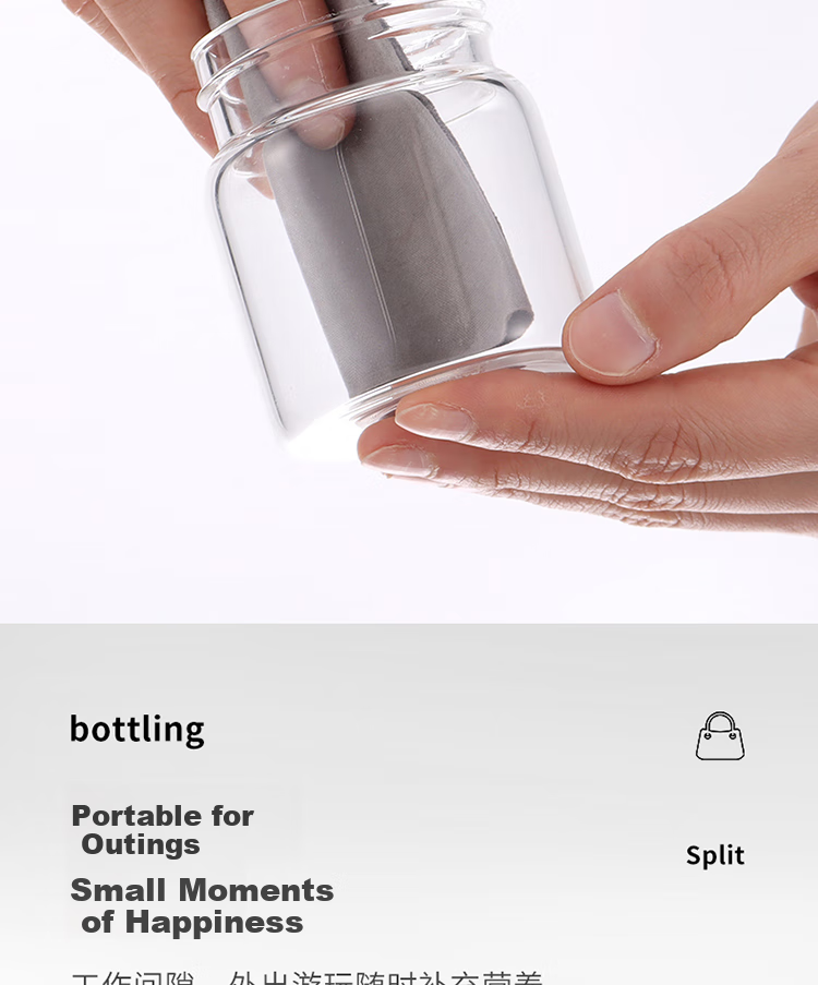 Baijie Bird's Nest Dispensing Bottles, High Borosilicate Glass Jars, Sealed Containers, Herbal Medicine Dispensing Bottles, Portable, Heat-Resistant, 100ml*3 11