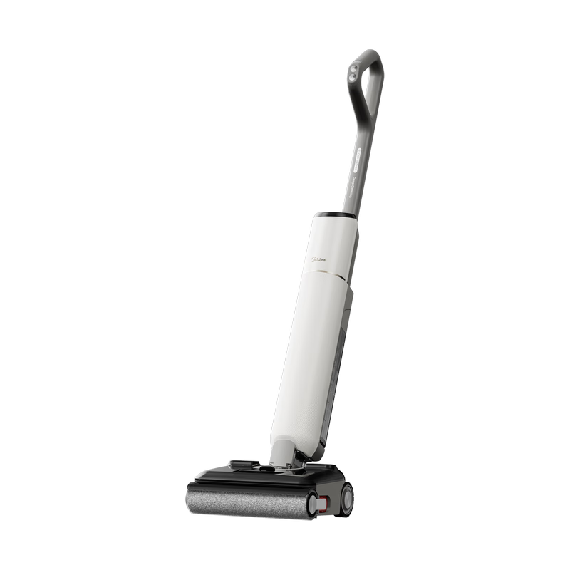 Midea S60 Odorless Floor Scrubber [Ultra-Thin Flat Design, 24Kpa High Suction Power, Self-Cleaning at High Temperature], Automatic Cleaning All-In Mop And Vacuum Cleaner for Home Use with Quick Drying Functio