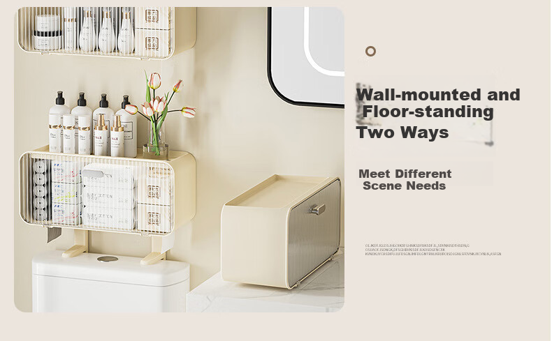 Fanyejia Bathroom Toilet Shelf, Multi-Functional Storage Cabinet for Bathroom, Toilet Organizer Rack 5