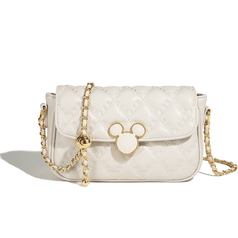 Disney & ORVE Joint Shoulder Crossbody Chain Small Square Bag White [Includes Branded Tote Bag]