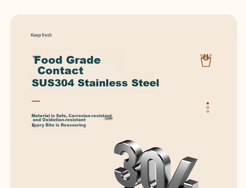 BJ 304 Extra Thick Stainless Steel Rectangular Tray, Serving Tray, Street Vending Tray, Cold Dish Tray, Barbecue Plate, Large Food Storage Container with Lid, Set of 3 7