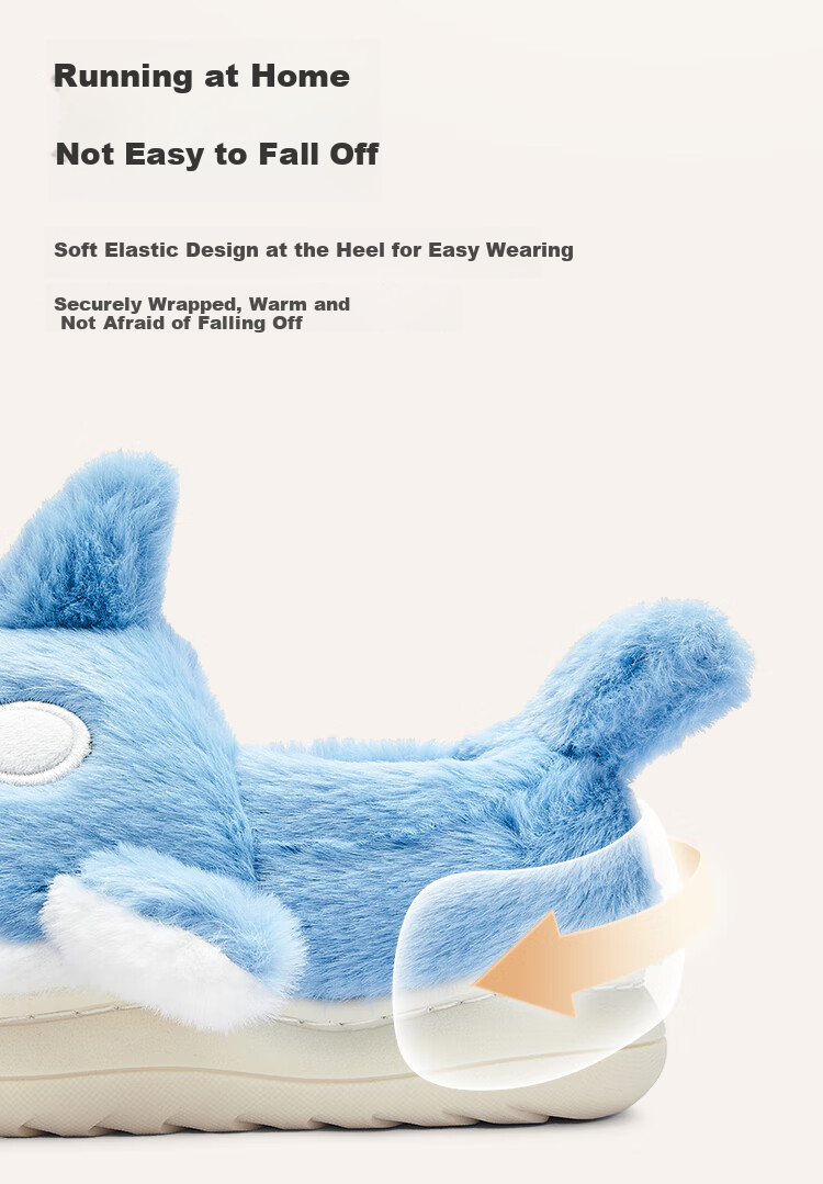 BALABALA Children's Cotton Slippers for Boys And Girls, Baby Home Shoes with Heel Covers, Autumn And Winter Cotton Shoes, Animal Design, 208425141227 6