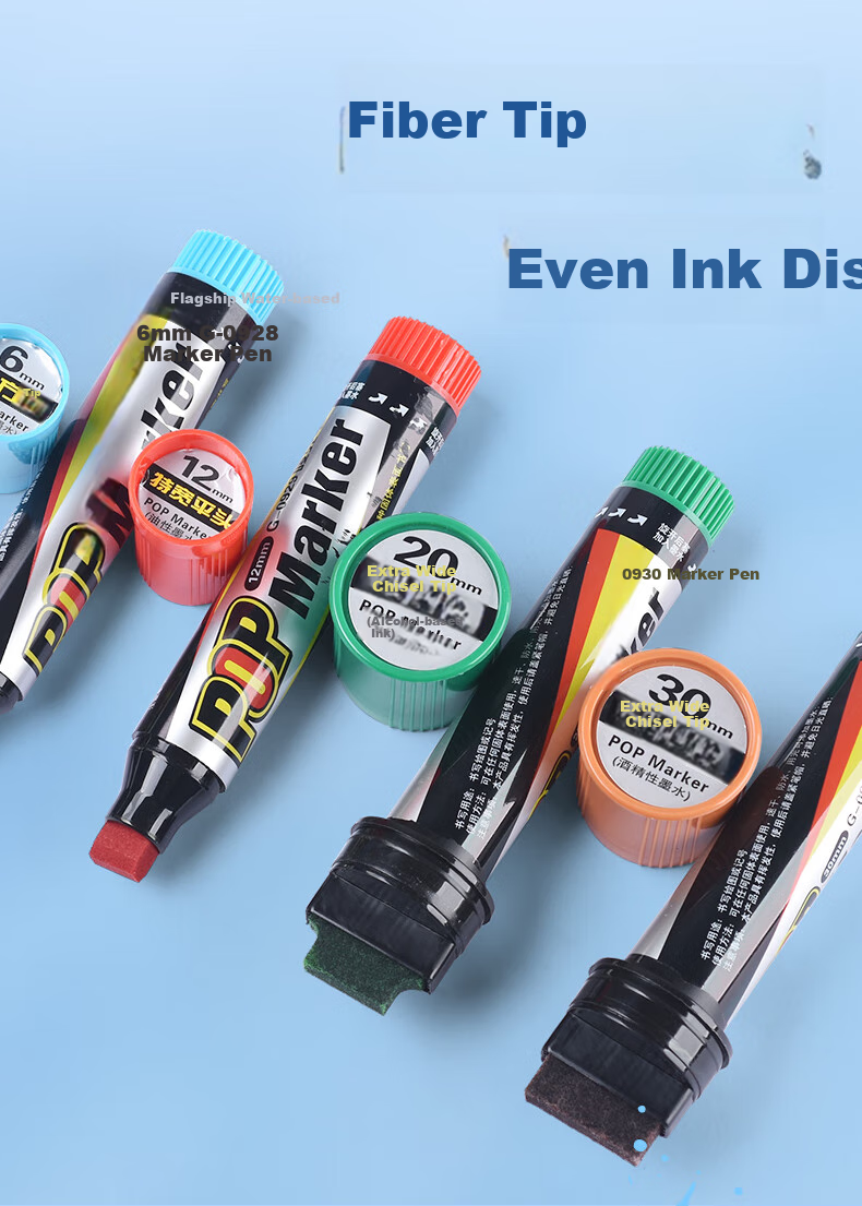Genvana 12mm Red POP Poster Advertising Brush, Colored Marker Pen, Single Pack, G-0929 3