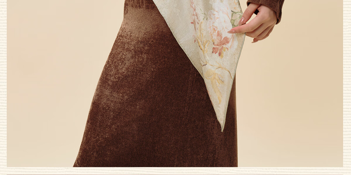 Wanshili New 100% Mulberry Silk Scarf Women Handmade 19 Momme Double-Sided Printed Square Shawl Dream Flower Letter 10