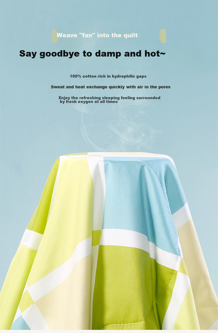 FUANNA Summer Quilt, Pure Cotton Fabric, Antibacterial Air Conditioning Quilt, Double Size, Washable, Thin Summer Blanket, 3 Jin, 203x229cm 5