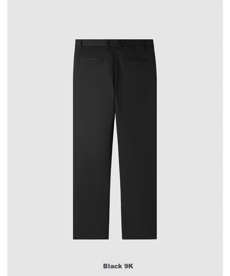 HLA Casual Pants for Men, Light Business Classic Solid Color Straight-Leg Trousers, Autumn Navy Blue, Size 33 13