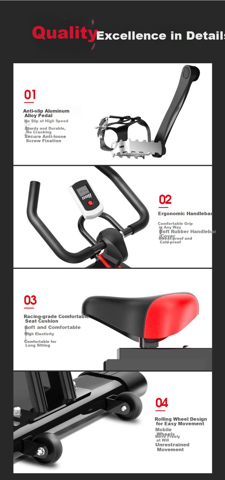 DDS Indoor Exercise Bike, Home Fitness Equipment, Stationary Bicycle, Pedal Bike 9301 11