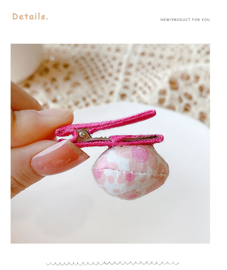 NIANFIN Baby Hair Clip for Girls, Cute Non-Damaging Fabric Covered Hairpin, Toddler Hair Accessories 5