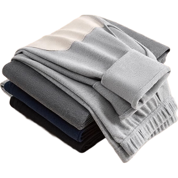 XUEXIMAN 100% Cotton Men's Thermal Pants Wool Silk Knee Support Antibacterial Thin Warm Cotton-Lined Trousers 10A