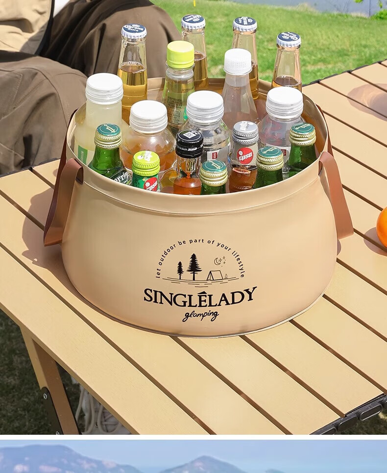BWNK Foldable Basin Outdoor Portable Travel Face Washing and Laundry Bucket Foot Soaking Basin with Laundry Bag 1