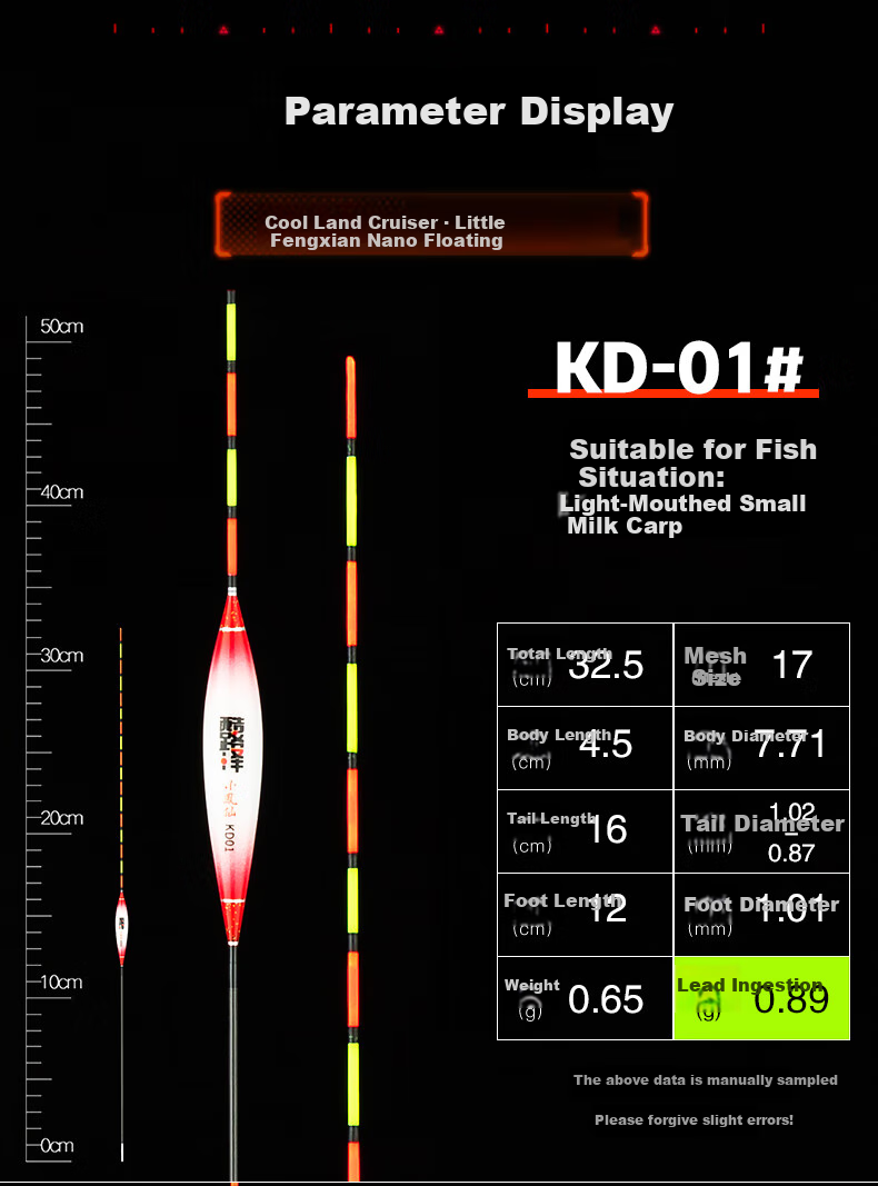 Xiaofengxian KD08 Crucian Carp Mixed Breeding Kuoluze Fish Float, Thickened Eye-Catching Nano Buoy, Highly Sensitive Fishing Marker, Fish Float Fishing Tackle 8