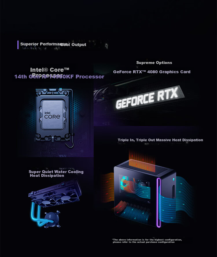 Alienware Gaming Desktop Computer Area-51 High-End E-Sports Gaming PC (Ultra 9 64GB 2TB RTX5080) Starry Silver Water-Cooled Black Myth: Wukong 80L AI Graphics Statio 2