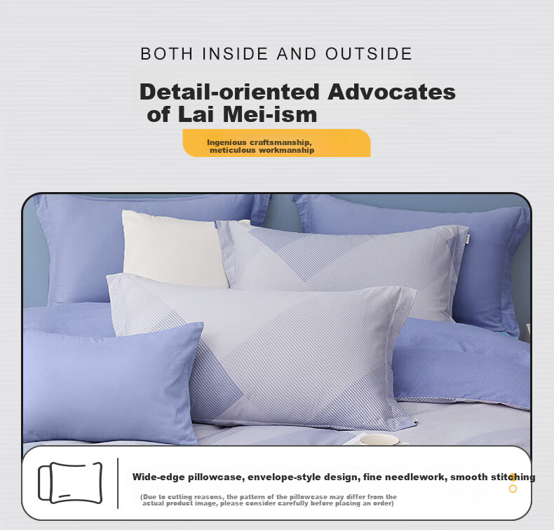 BEYOND Home Textile Bedding Set, Four-Piece Pure Cotton Duvet Cover And Bed Sheet, 100% Cotton Bedding Set, All-Cotton Quilt Cover, for 1.5-Meter Bed, Home Furnishing Store 3