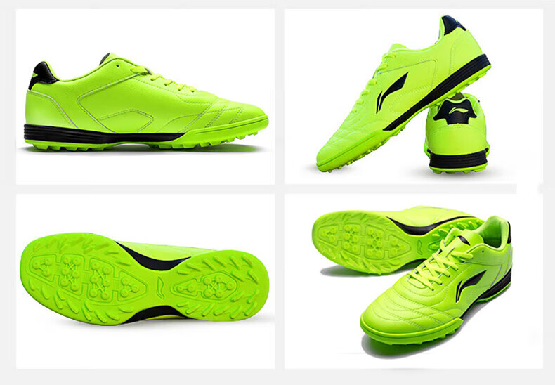 LI-NING Football Shoes Men Women TF Turf Shoes Adult Youth Kids Breathable Durable Professional Training Cushioning Cleats 15