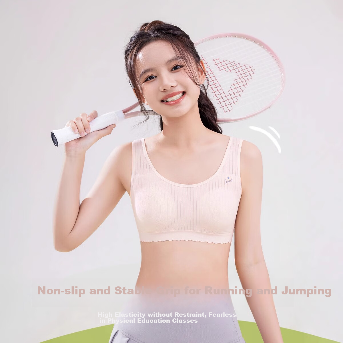 Dushiliren 26 New Girls' Underwear, for Middle And High School Students Aged 12-16 During Puberty, Sports Bra for Teenagers And Middle School Students