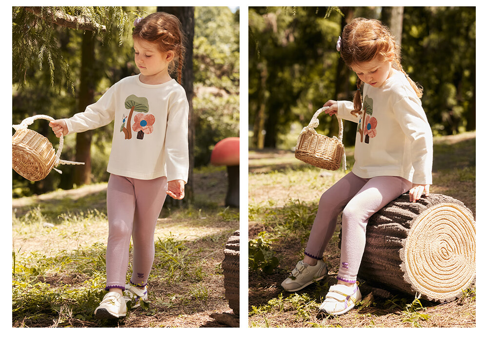 Beitaisi Girls' Leggings Socks, Spring And Autumn New Style, Children's Outdoor Wear, Soft High-Elasticity Skin-Friendly Breathable Baby Long Pants 25