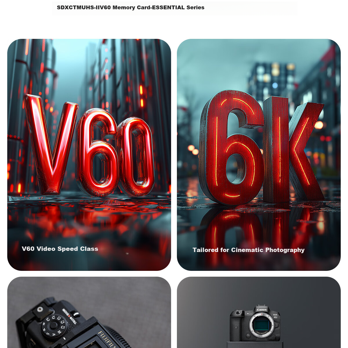 Zhiyukeji 128GB SD Memory Card, U3 V60 6K High-Speed Camera Storage Card, Mirrorless And DSLR Camera Storage Card, Read Speed 250MB/s, Write Speed 100MB/s 5