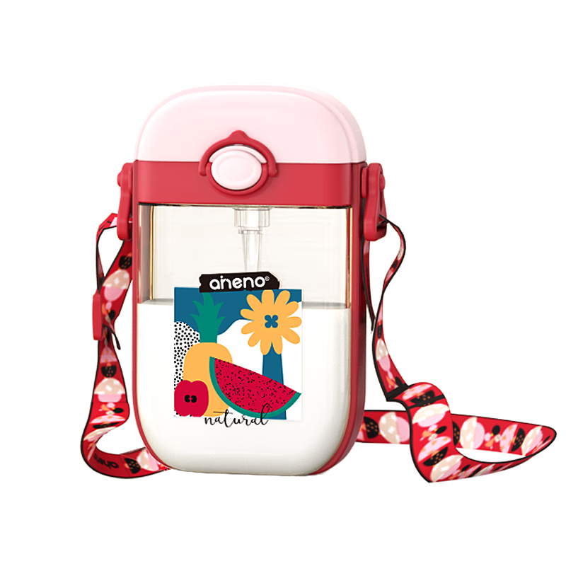 Aneno Children's Straw Cup for Ages 3-6, Baby Water Bottle with Scale, PPSU Summer Water Jug, Specially Designed for Kindergarten And Elementary School Students