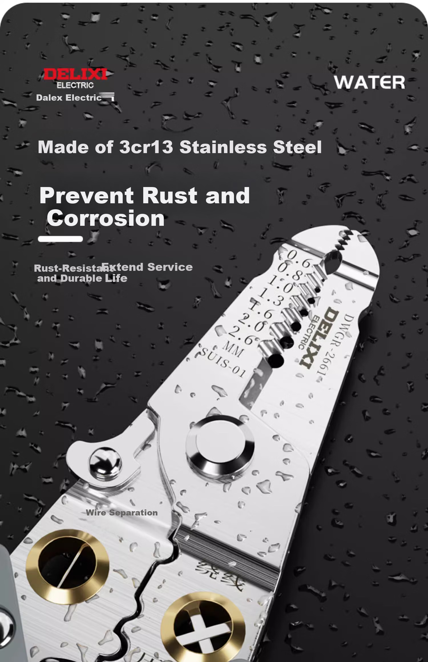 DELIXI Wire Stripping Pliers, Electrician's Specialized Wire Cutter, Multifunctional Stripping Pliers, Handheld Multi-Function Wire Separator And Crimping Pliers 13