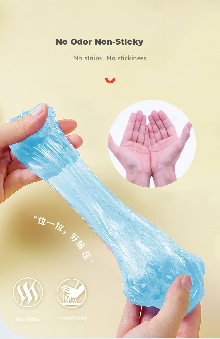 Coloyou Liquid Glass Slime, Non-Toxic Children's Slime, Rubber Mud, Bubbly Gel, Non-Newtonian Fluid, Gift 6