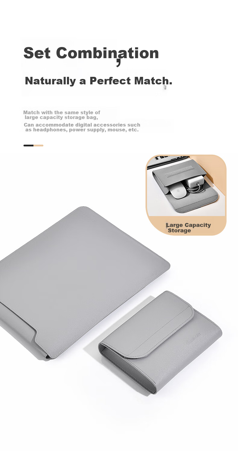 Milooky Non-Magnetic Laptop Sleeve for Men And Women, Compatible with 15.6-Inch Apple, Huawei, Lenovo Pro 16 Laptops, Protective Case 6