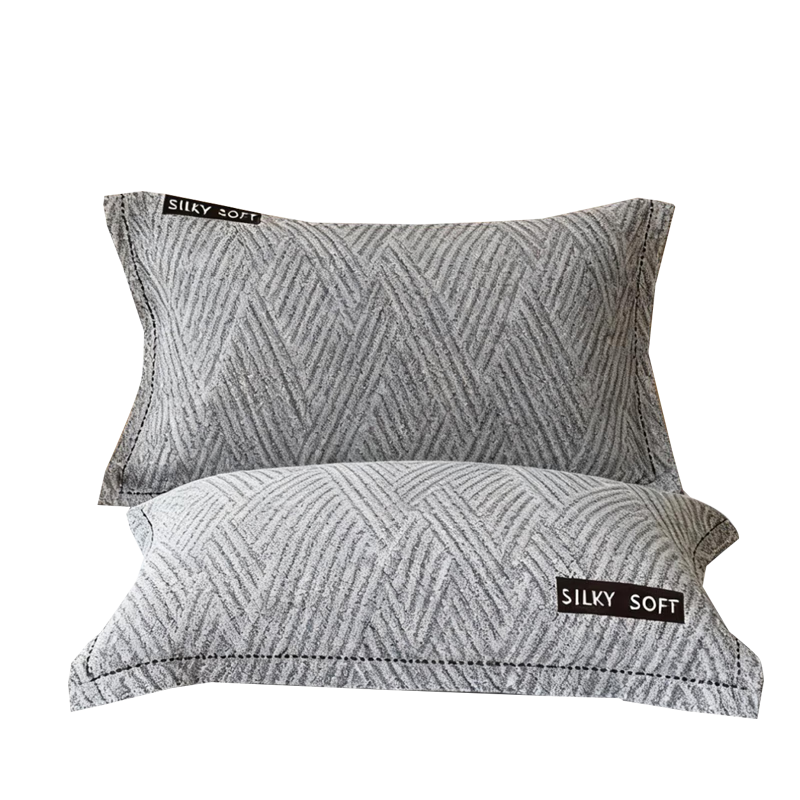 ZiiU Pair of Pillowcases 100% Cotton A-Class Antibacterial Men's Oil and Sweat Resistant Tie Pillowcase 52*78cm