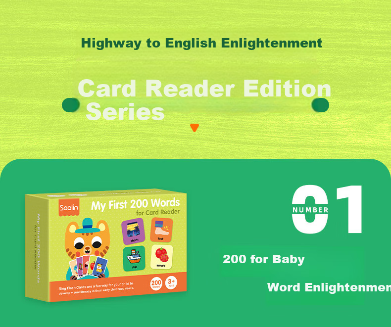 Shalin SAALIN English Enlightenment, 220 High-Frequency Words Flashcards, Children's Toy Sight Words for First Grade 18