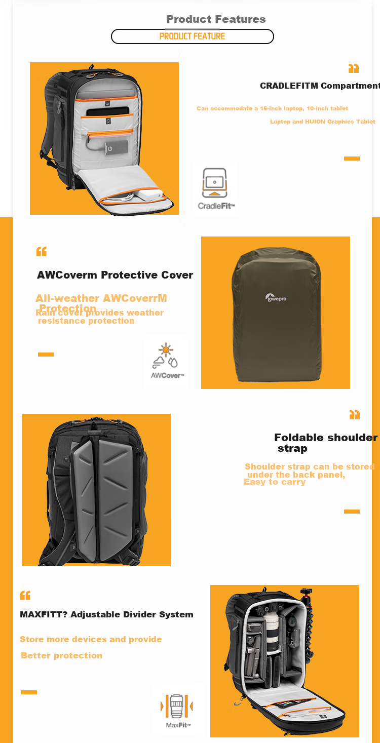 LOWEPRO Leshebao Zhengfu Zhe Pro Trekker BP 450 AW II DSLR Mirrorless Camera Bag, Backpack Photography Bag, Large Capacity Drone Stabilizer Backpack LP37269-GRL 2