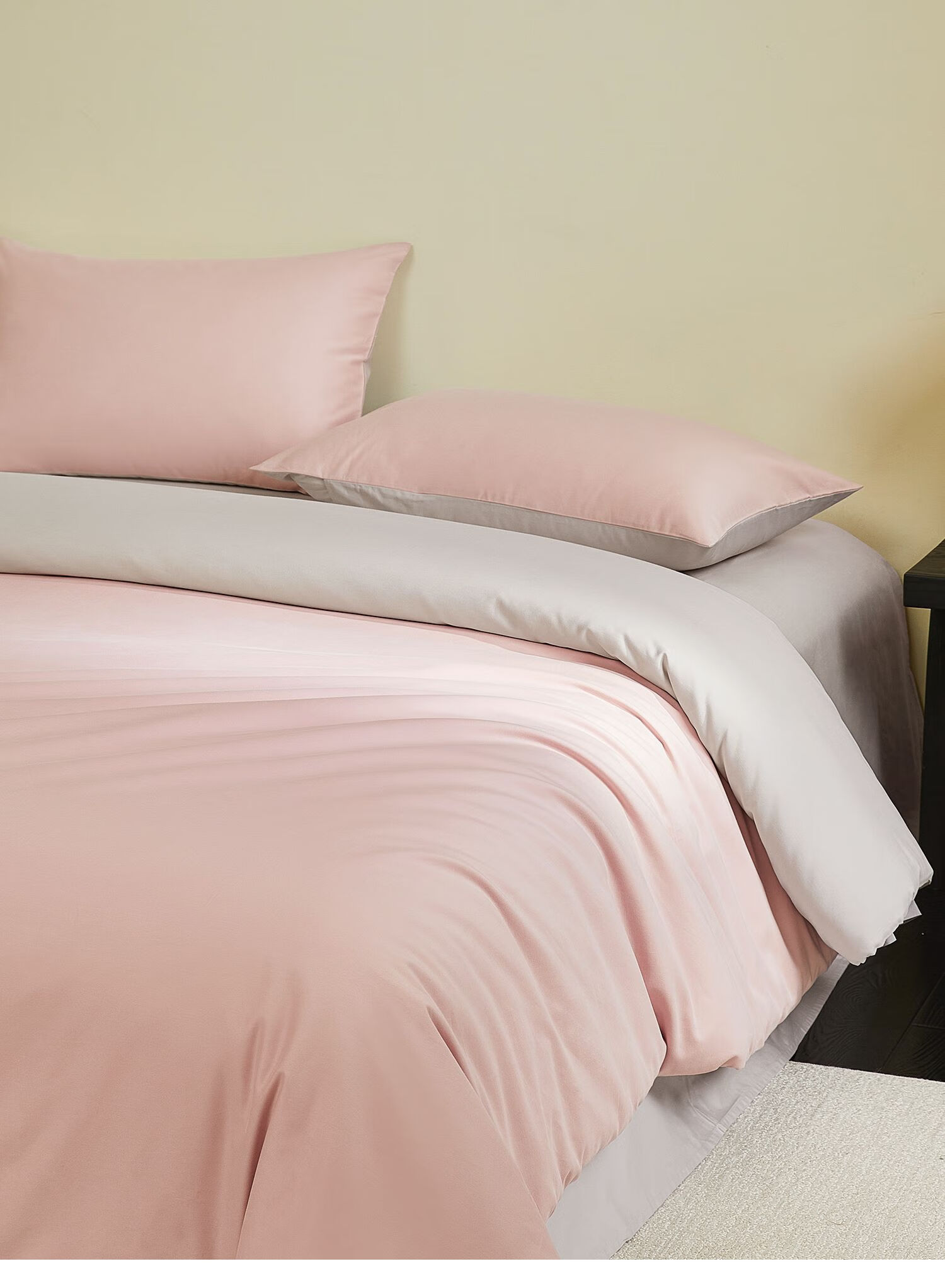 MIDO HOUSE Mingdu Bedding, Pure Cotton Brushed Four-Piece Set, All-Season Bed Sheet And Duvet Cover, 100 Thread Count A-Class Four-Piece Set, 200X230 Cm, Sunset Purple 4