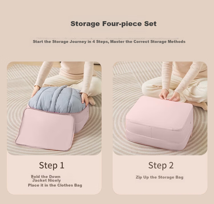 Banzheni down Comforter Compression Storage Bag, Quilt Clothes Moisture-Proof Organizer Bag, Travel Storage Home Packing Bag 7