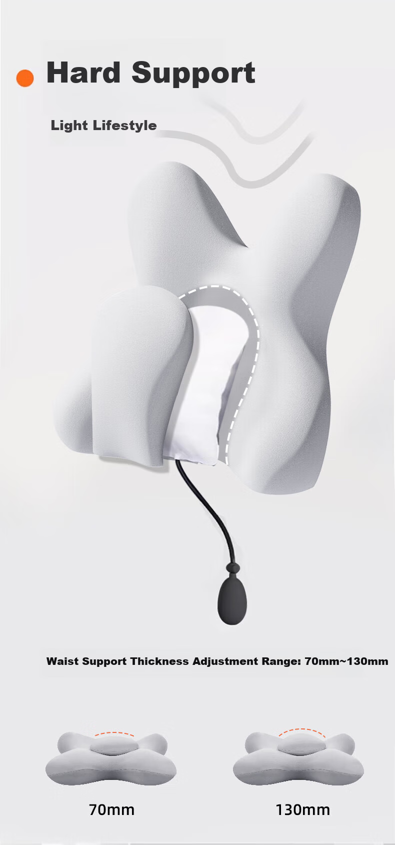 Jingmao Lumbar Support Cushion, Office Chair Backrest Pad, Spine-Curving Adhesive Seat Cushion, Ergonomic Back Support, Waist Protection Device 4