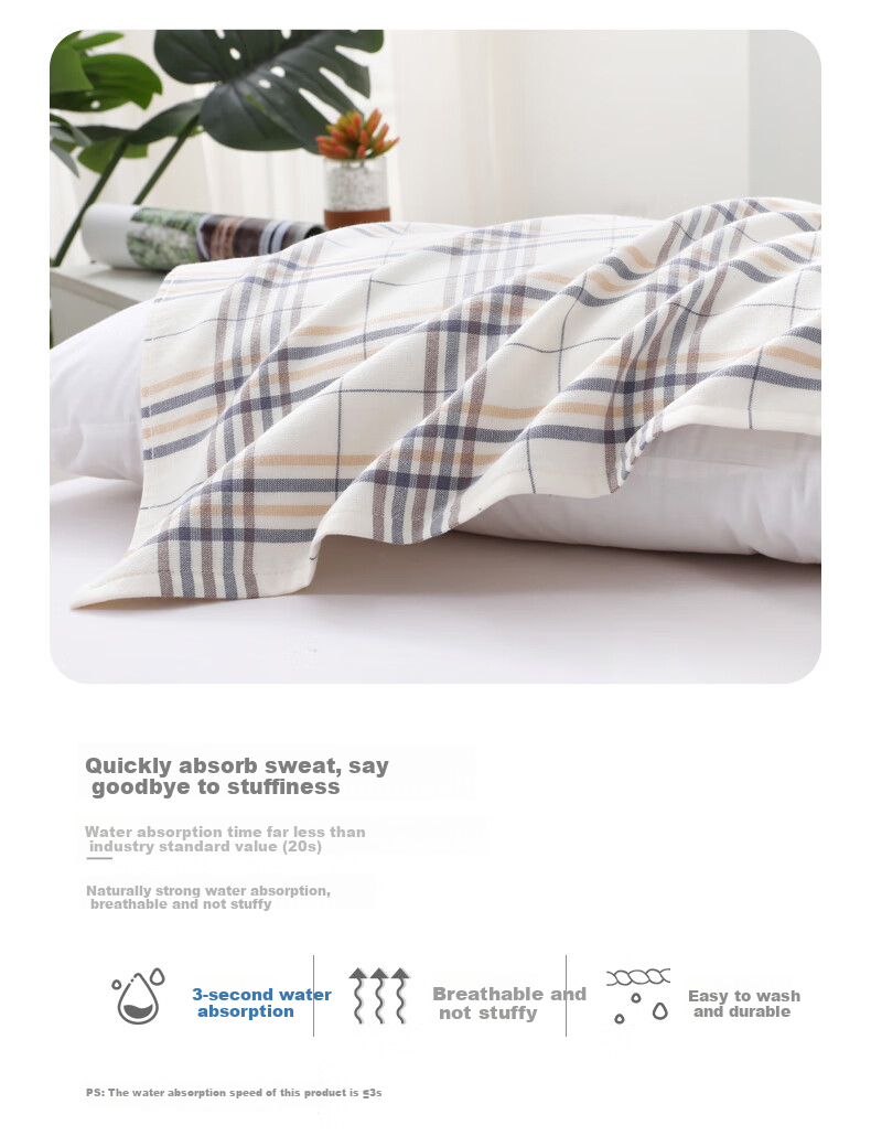 KING SHORE Class A Pure Cotton Pillowcase, 2 Pieces Double-Layer Gauze Adult Pillowcase, One Pair 2 Pieces, 126g/piece, 52*80cm 4