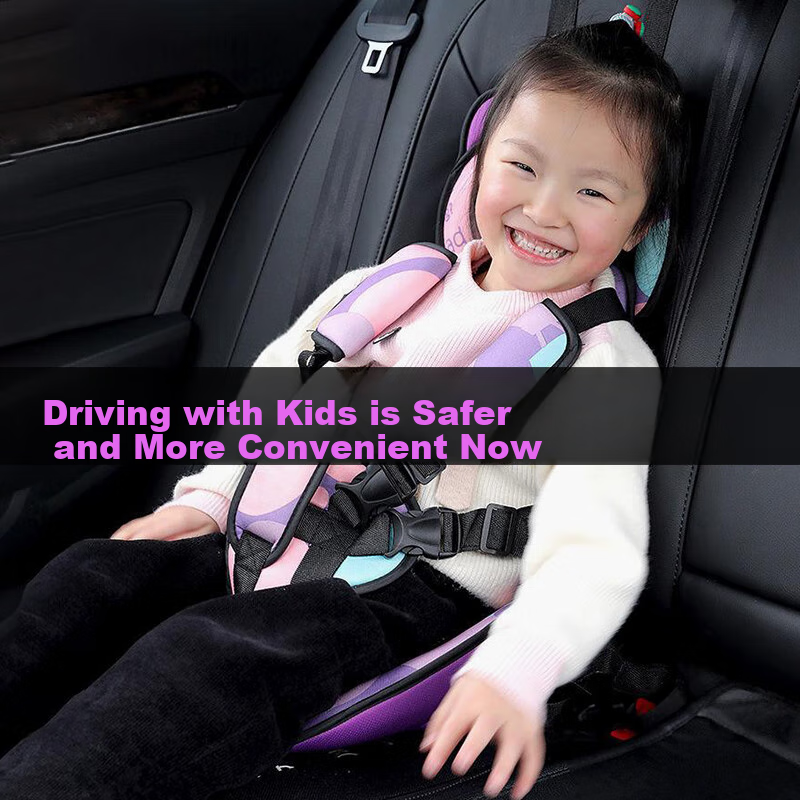 Dijialun Car Child Seat Cushion, Simple Portable Safety Belt Fixer, Shoulder Pad, Cartoon Girl Seat Cushio