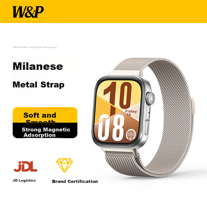 W&P Compatible with Huawei Fit 5 Strap, Milanese Loop for Huawei Watch Fit 5/4/3/4 Pro, New Metal Magnetic Stainless Steel Breathable Watch Band, WP · Starlight Color