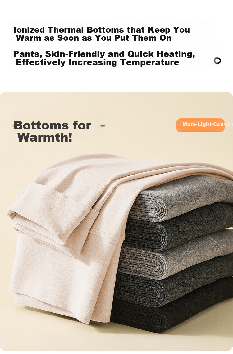 MiiOW Cationic Thermal Pants for Women, 10A Antibacterial, High-Waist Butt-Lifting Autumn Pants, Thickened Fleece-Lined Base Layer, Dark Gray, Size M 4