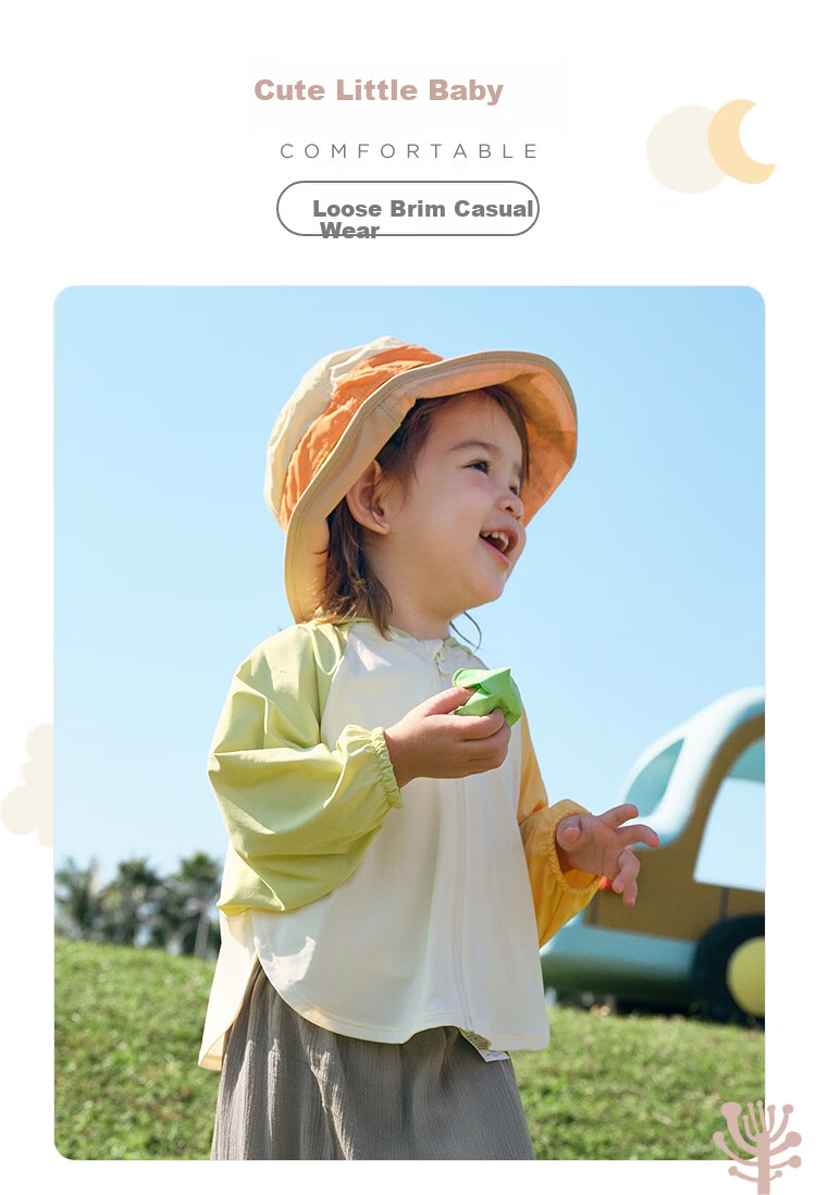 BALABALA Children's Sun Protection Clothing, Boys And Girls Baby Jacket, Infant Sun Protection Summer Hooded Cute Style 208225105201 9