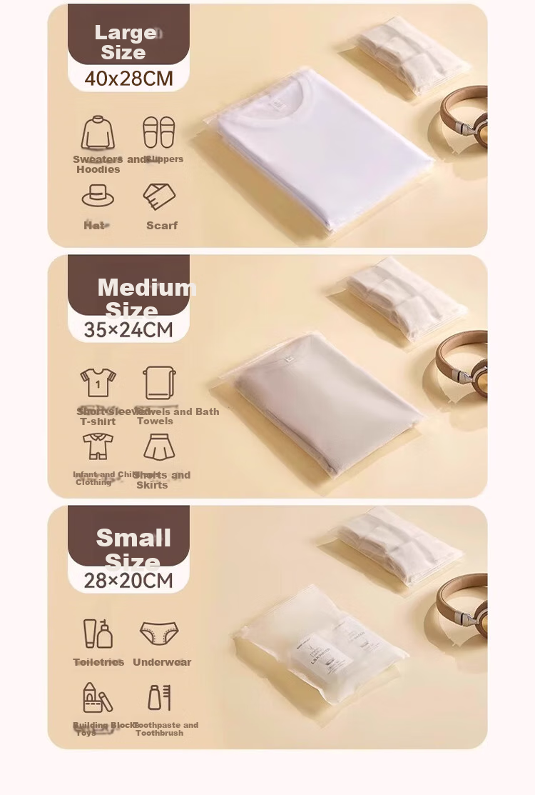 Banzheni Travel Storage Bag, Sealed Bag, Luggage Organizer Bag, Waterproof Clothes Sorting Bag, Toiletry Bag, Semi-Transparent Frosted Bag 4