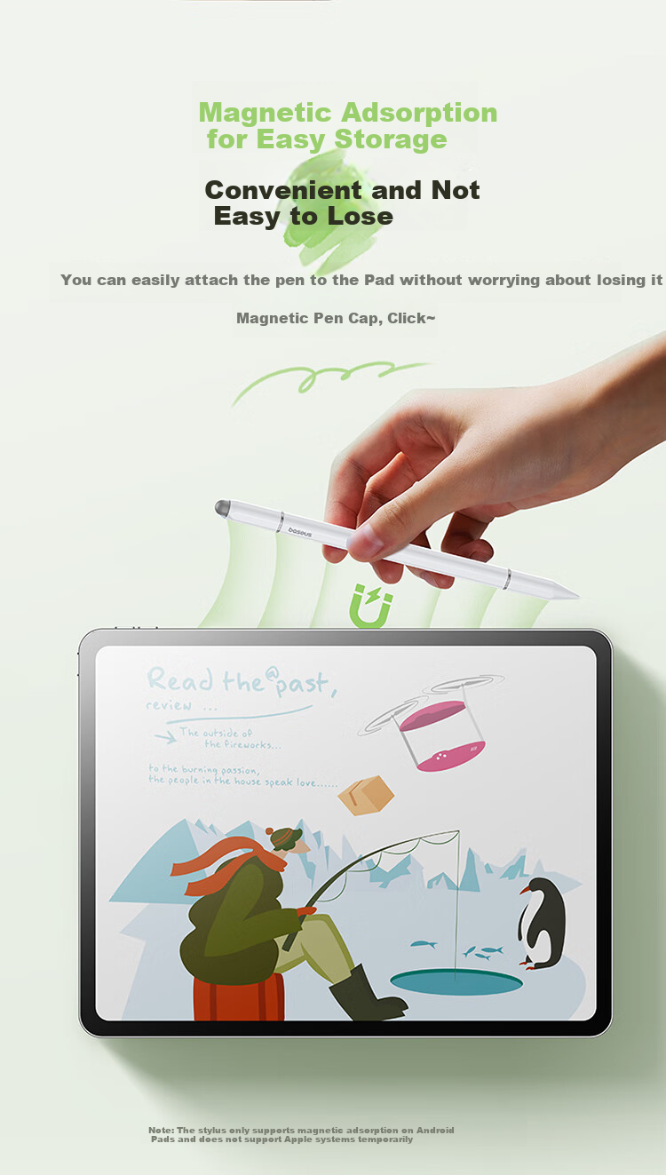 Baseus Capacitive Stylus Touch Pen Screen Pen Tablet Pen [Compatible with Phones And Tablets], Suitable for Huawei, Xiaomi, Honor, Samsung, Writing Pen for Matepad11.5s/air12 13