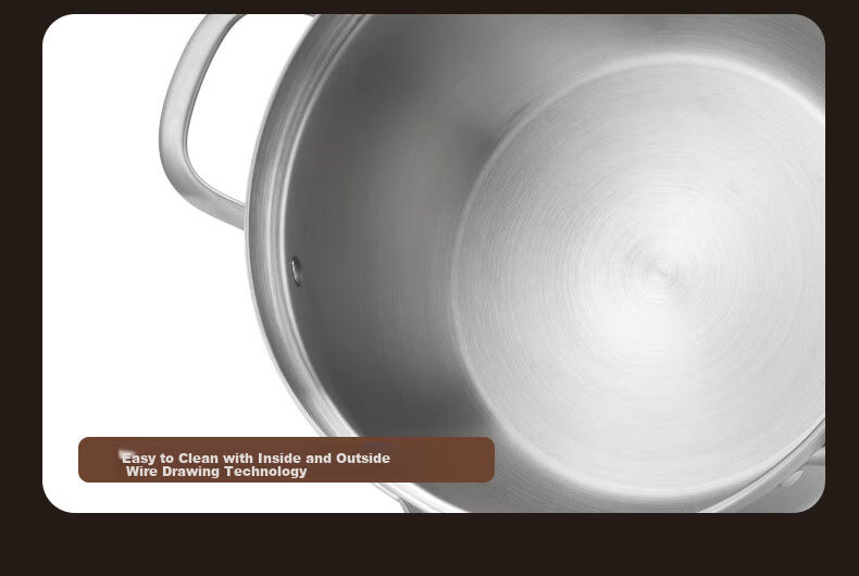 Beilunsi 304 Stainless Steel Soup Pot, Thickened Double-Handled, for Home Use on Gas Stove And Induction Cooker, for Stewing And Making High-Soup Pot with Steamer, 24CM 28