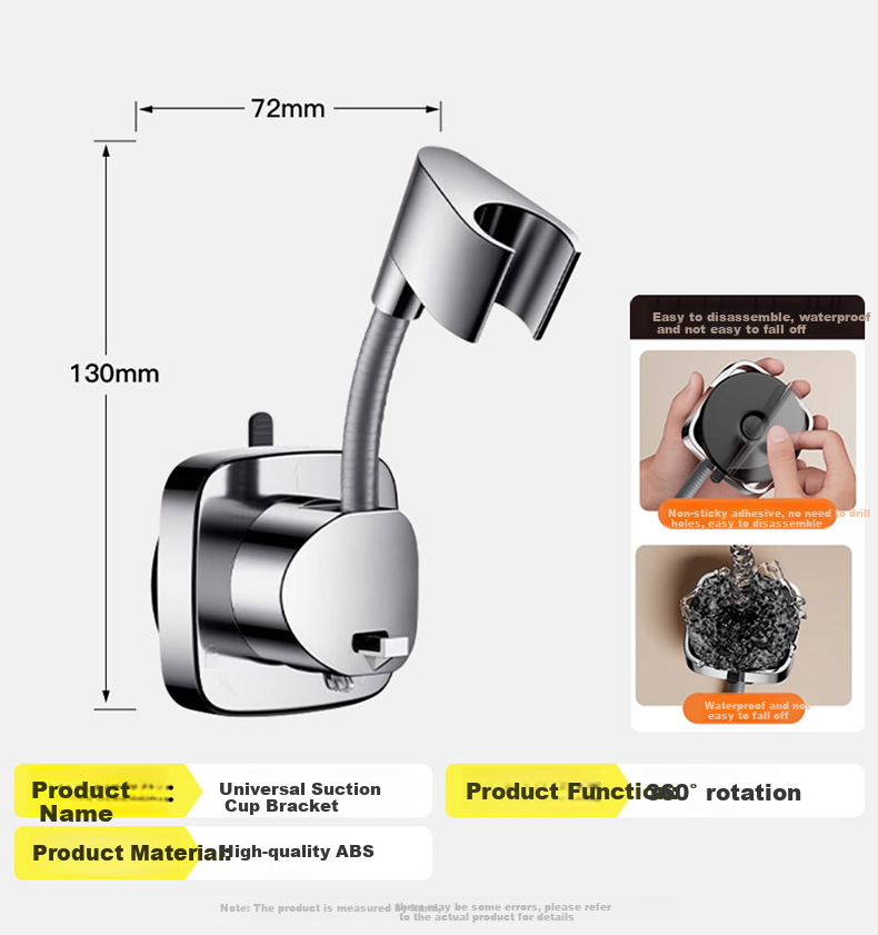 JROR [Germany] Shower Head Holder, No Drilling Required, Shower Base, Adjustable Bracket for Bathroom 1