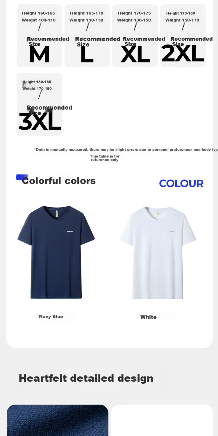 HLA Men's Short-Sleeve T-Shirt, V-Neck, 100% Pure Cotton, Comfortable, Breathable, Thin, Basic Undershirt, 2-Pack 10