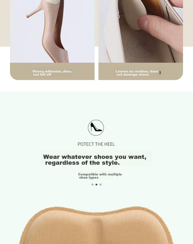 FOOTOPPO Leather Shoe Heel Grips for Men, Anti-Friction Heel Stickers, Shoe Size Adjustment Tool for Women, Heel Grips And Shoe Stickers 8