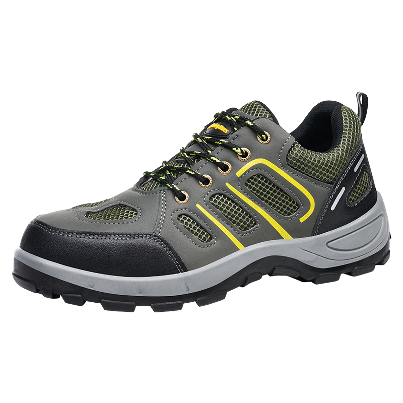 LAOGUANJIA Men's Breathable Durable Hiking Steel Toe Anti-Smash Anti-Puncture Comfortable Work Safety Shoes 551 Size 41