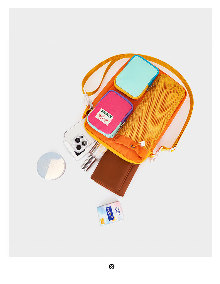 Three Duckling Lightweight Crossbody Bag Storage Bag Dopamine Casual Outdoor Sports Travel Multifunctional Single Shoulder Crossbody Backpack 2